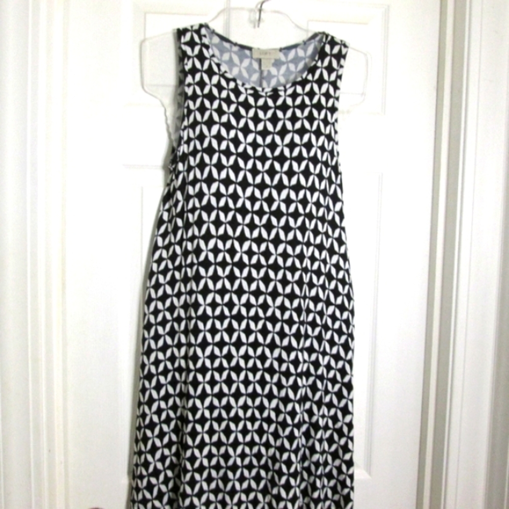 tank midi dress LOFT Outlet geometric print
